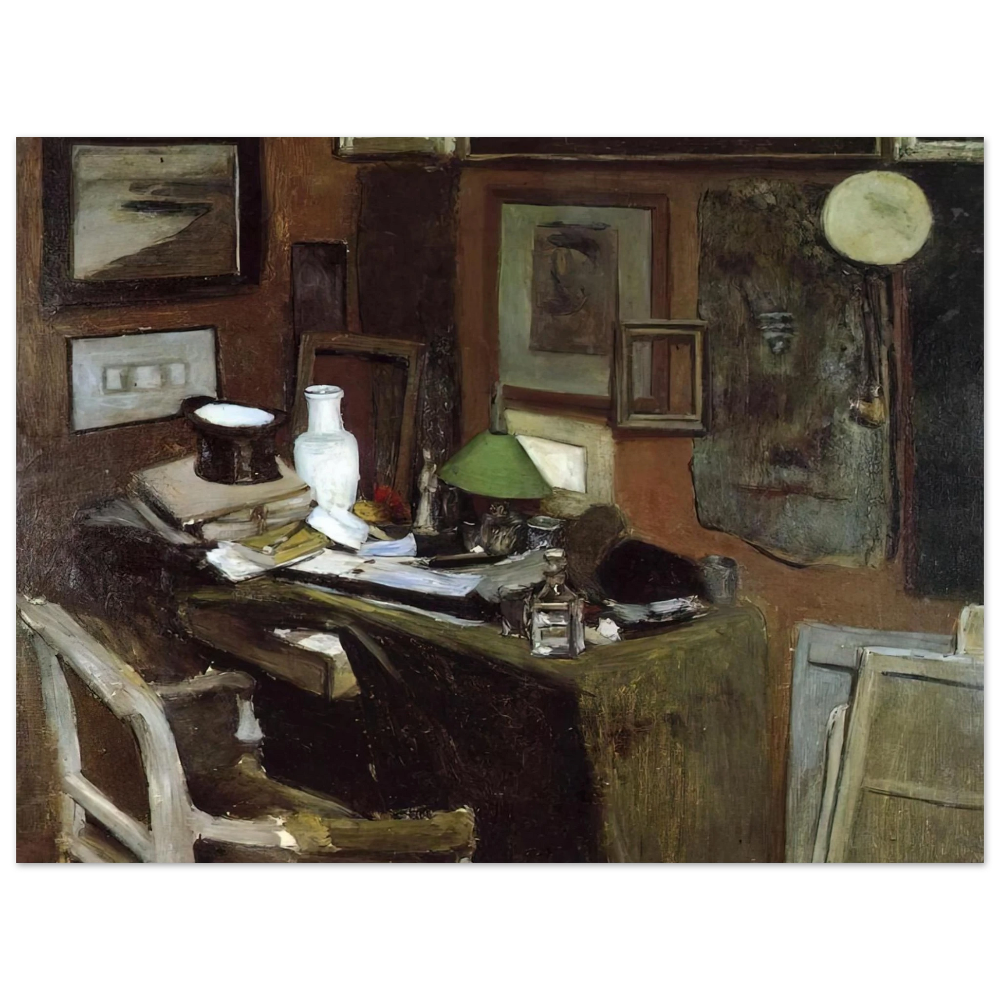 Henri Matisse - INTERIOR WITH A TOP HAT 1896 Fine Art Poster - Default Title