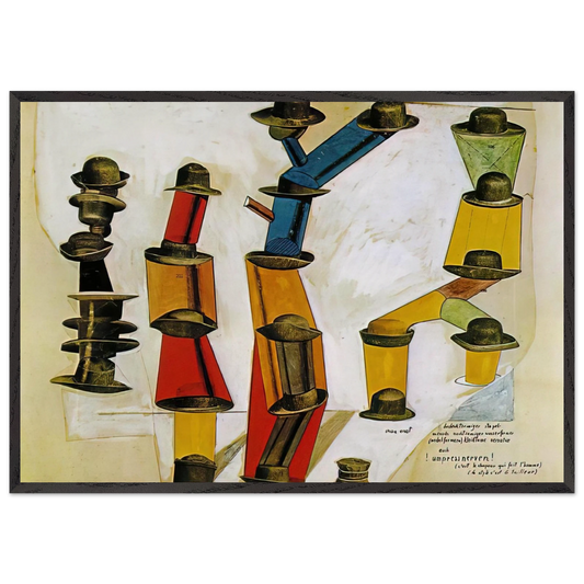 The hat makes the man - Max Ernst Framed Art Print – Black Wooden Frame - Default Title - -Framed Art Print