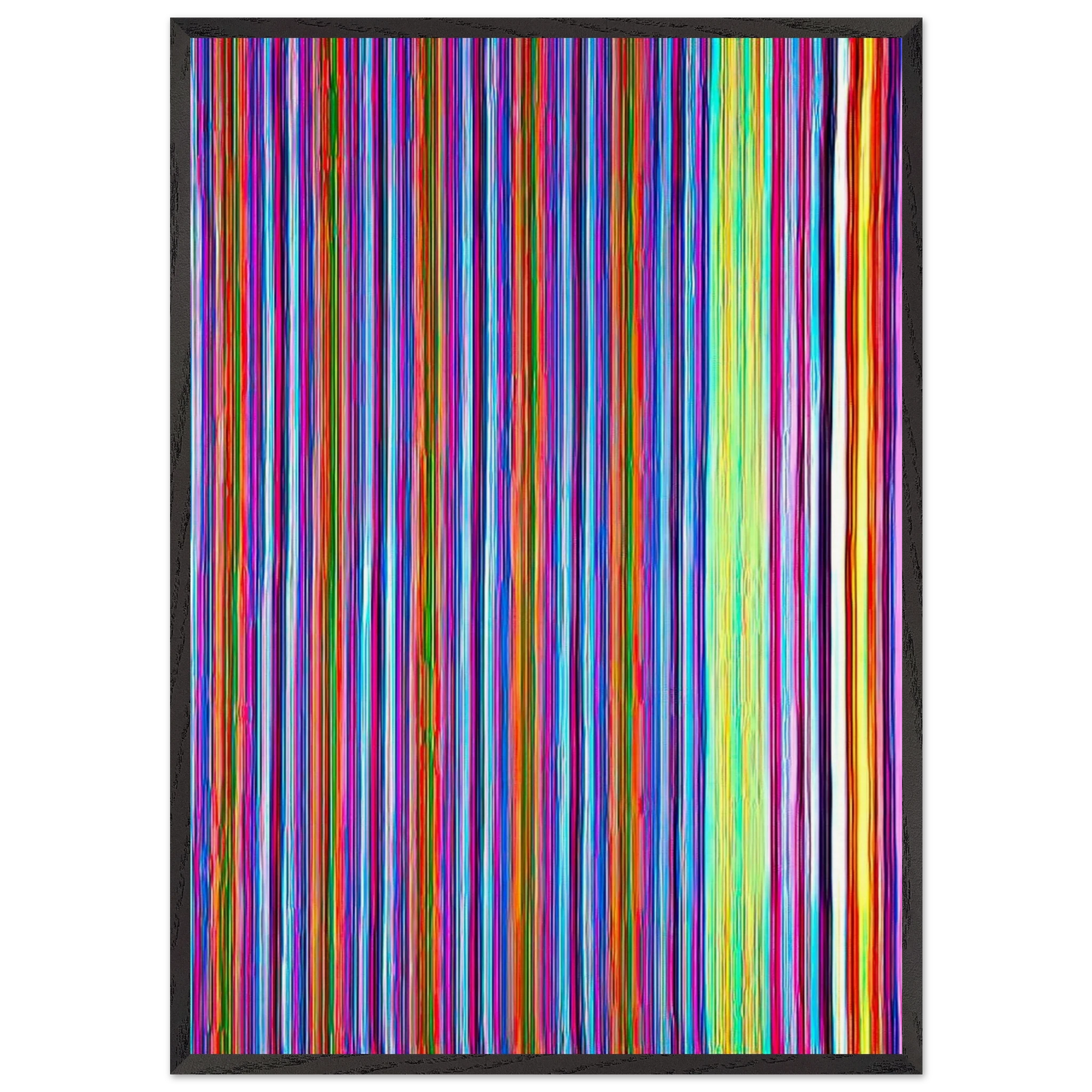 Gothic Jab - 1968 - Gene Davis Framed Art Print – Black Wooden Frame - Default Title - -Framed Art Print