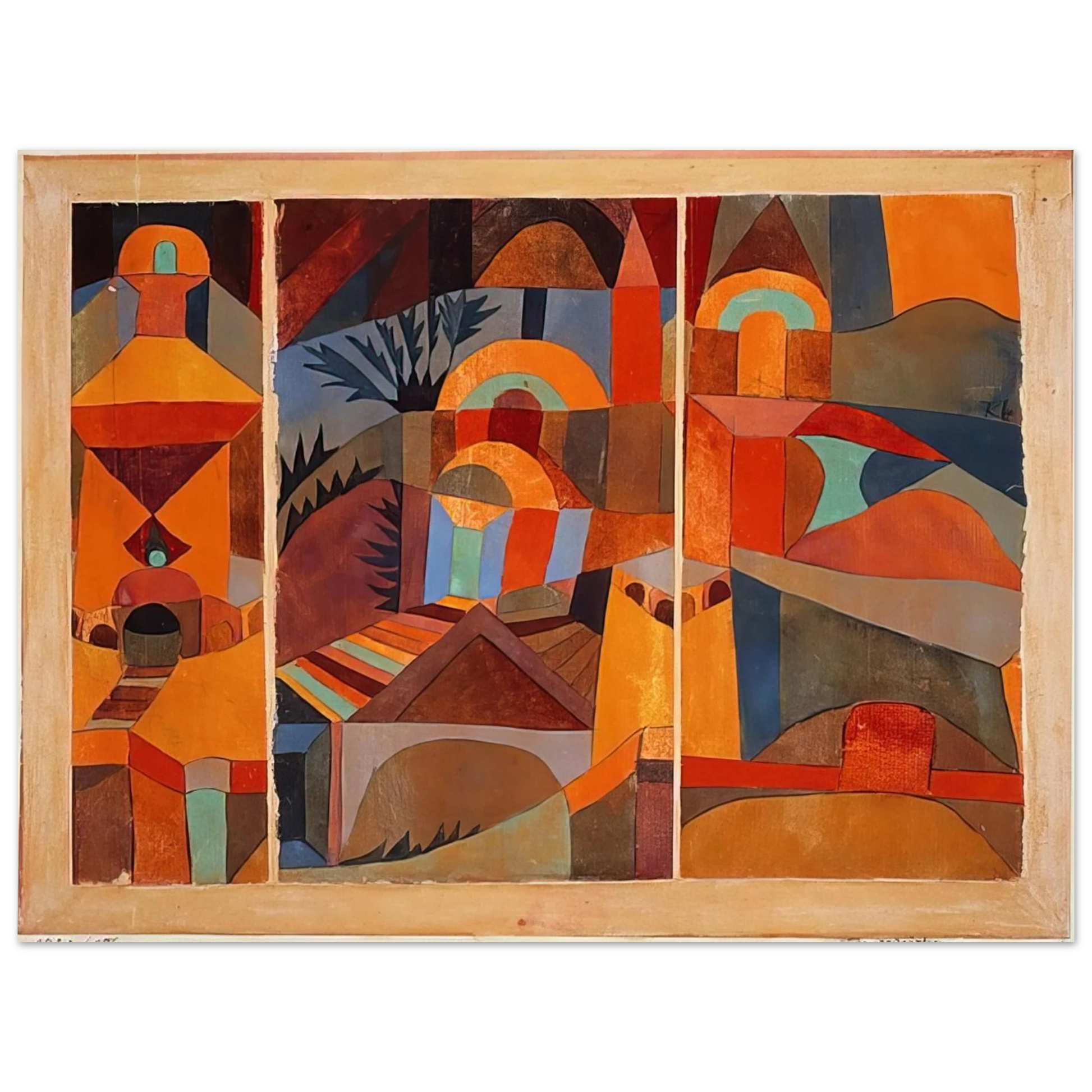 Paul Klee - TEMPLE GARDENS 1920 Fine Art Poster - Default Title