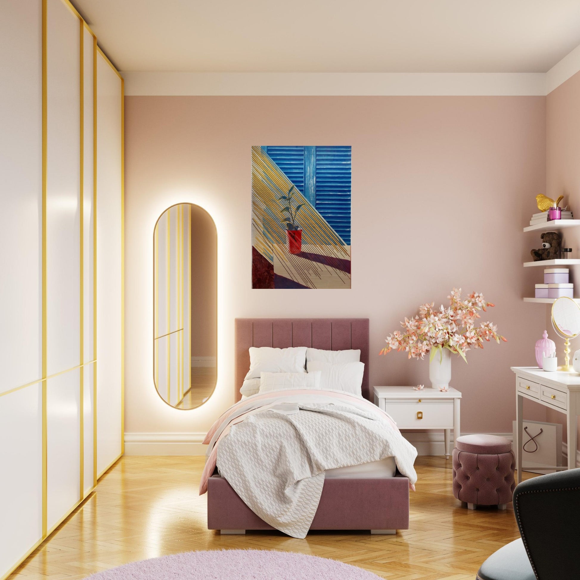 David Hockney - David Hockney Brushed Aluminum Print - 70x100 cm / 28x40 inches | David Hockney Aluminum Print | David Hockney Prints