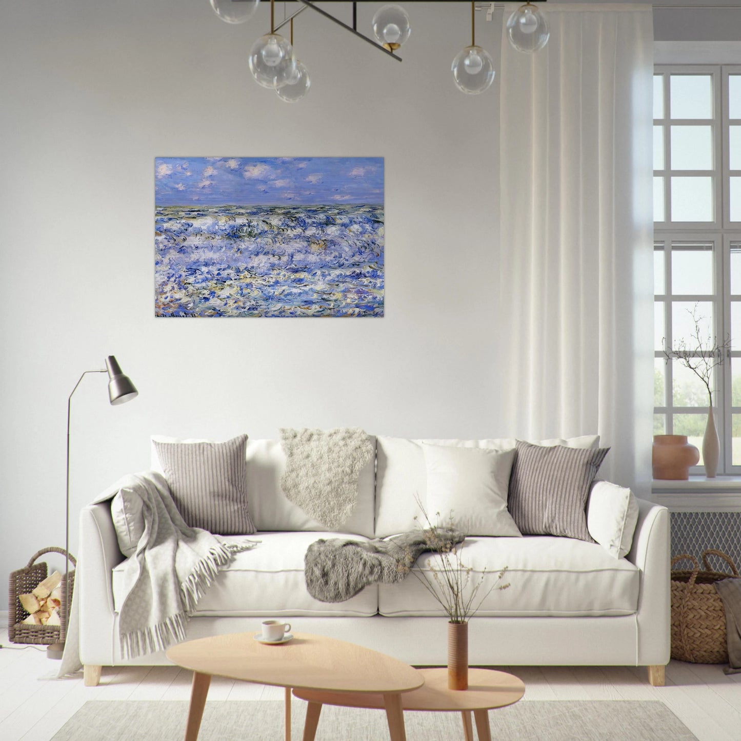 Waves Breaking - claude monet Brushed Aluminum Print - 70x100 cm / 28x40 inches | claude monet Aluminum Print | claude monet Prints