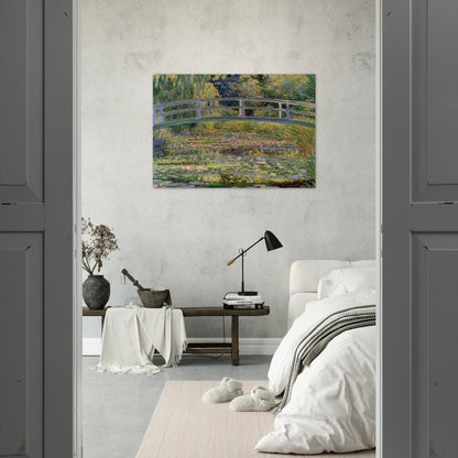 The Japanese Bridge The Water-Lily Pond - claude monet Brushed Aluminum Print - 70x100 cm / 28x40 inches | claude monet Aluminum Print | claude monet Prints