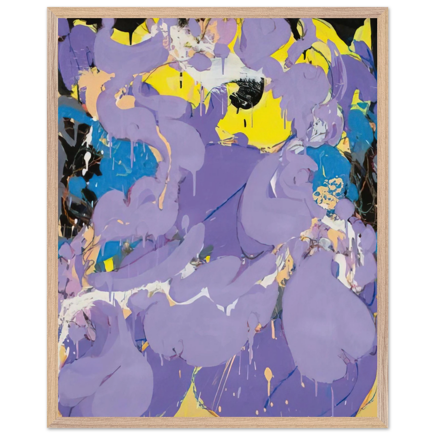 Helen Frankenthaler - Untitled - 1978 Wall art - A1 (59.4 x 84.1  cm) - Premium Wooden Framed Poster With Fine Art Paper - White frame