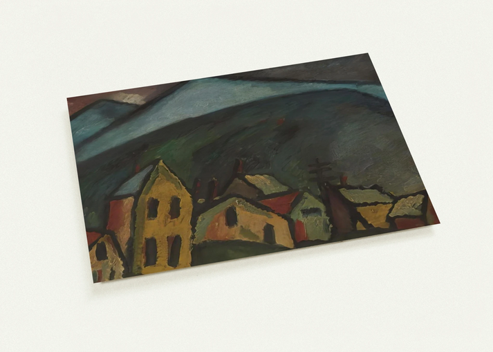 BERGLANDSCHAFT MIT H USERN 1912 By Alexej von Jawlensky Pack of 10 Post Cards | Alexej von Jawlensky Post Cards | A6 (10.5 x 14.8 cm) - 4.1 x 5.8 inches