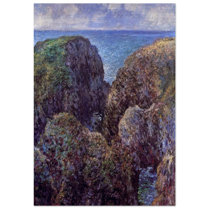 Group of Rocks at Port-Goulphar - claude monet Brushed Aluminum Print - 70x100 cm / 28x40 inches | claude monet Aluminum Print | claude monet Prints