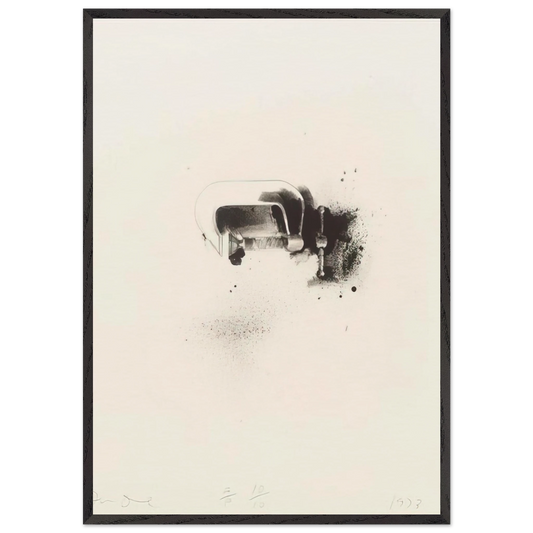 UNTITLED FROM TEN WINTER TOOLS 1973 4 - Jim Dine Framed Art Print – Black Wooden Frame - Default Title - -Framed Art Print