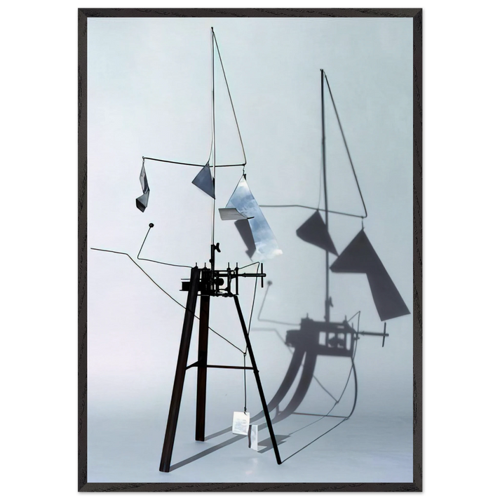 Useless Machine Arrhythmic Carousel - 1953 - Bruno Munari 70x100 cm / 28x40 inches Framed Art Print – Black Wooden Frame