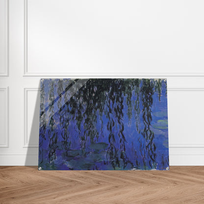 Water Lilies and Weeping Willow Branches - claude monet Acrylic Print - 70x100 cm / 28x40″ inches