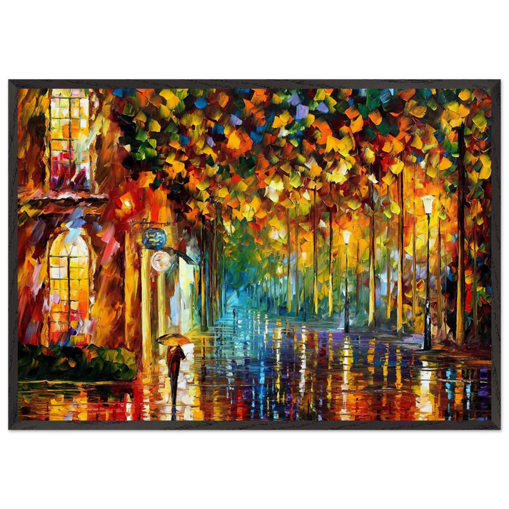 Leonid Afremov N23 - Leonid Afremov 70x100 cm / 28x40 inches Framed Art Print – Black Wooden Frame