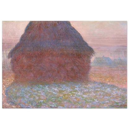 Grainstack in Sunshine - claude monet Brushed Aluminum Print - 70x100 cm / 28x40 inches | claude monet Aluminum Print | claude monet Prints