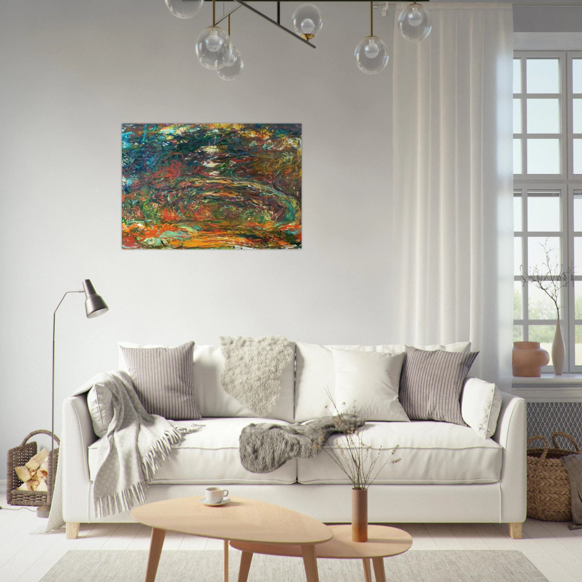 Path under the Rose Arches, Giverny - claude monet Brushed Aluminum Print - 70x100 cm / 28x40 inches | claude monet Aluminum Print | claude monet Prints