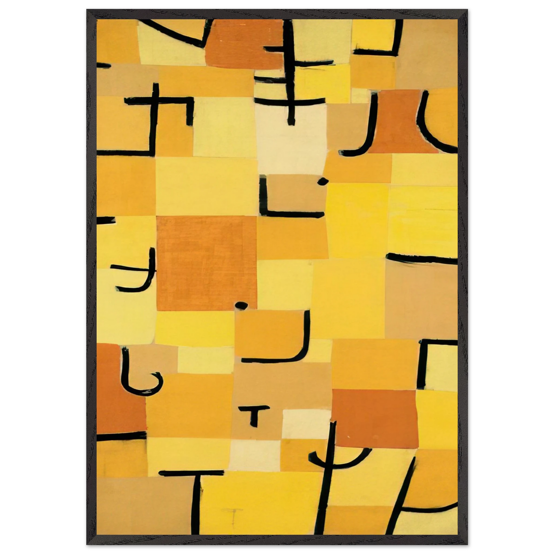 CHARACTERS IN YELLOW 1937 - Paul Klee Framed Art Print – Black Wooden Frame - Default Title - -Framed Art Print