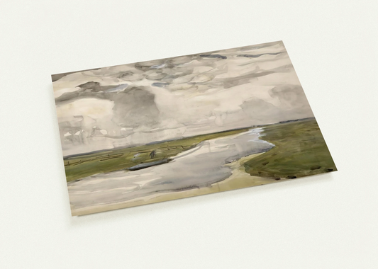 Meandering Landscape with River By Piet Mondrian Pack of 10 Post Cards | Piet Mondrian Post Cards | A6 (10.5 x 14.8 cm) - 4.1 x 5.8 inches