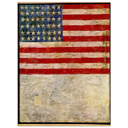 Jasper Johns - FLAG ABOVE WHITE Fine Art Poster - Default Title