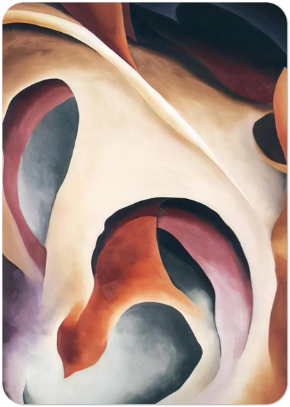 Leaf Motif 2 By Georgia O'Keeffe Pack of 10 Post Cards | Georgia O'Keeffe Post Cards | A6 (10.5 x 14.8 cm) - 4.1 x 5.8 inches