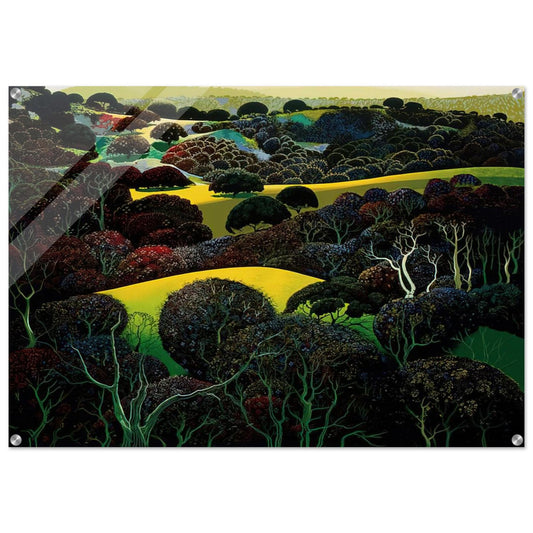 Santa Ynez Memories - Eyvind Earle Acrylic Print - 70x100 cm / 28x40″ inches | Eyvind Earle Wall Art | Eyvind Earle Prints