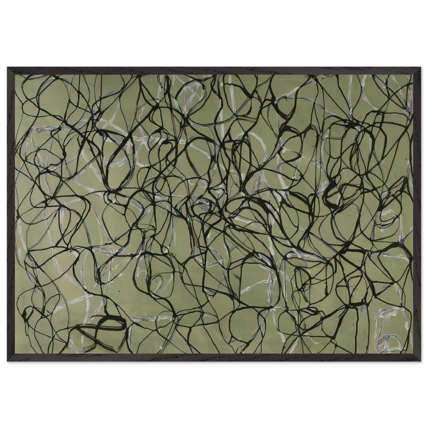 Bridge Study - 1991 - Brice Marden Framed Art Print – Black Wooden Frame - Default Title - -Framed Art Print