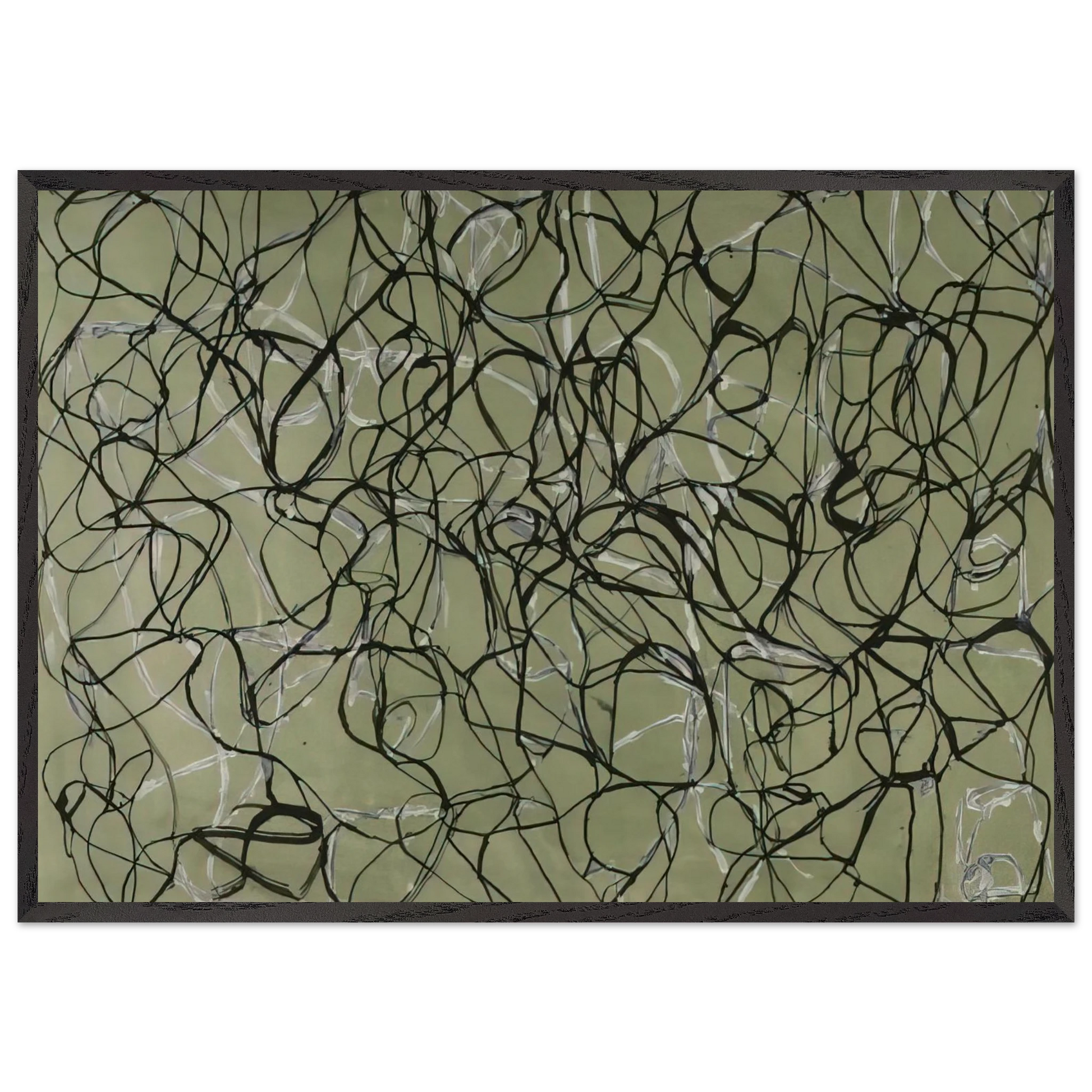 Bridge Study - 1991 - Brice Marden Framed Art Print – Black Wooden Frame - Default Title - -Framed Art Print
