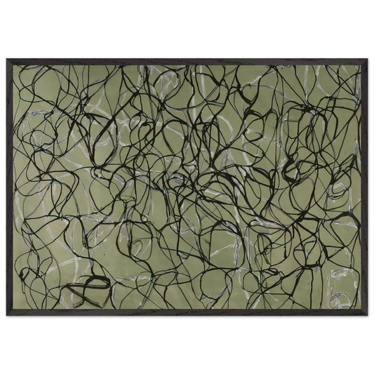 Bridge Study - 1991 - Brice Marden Framed Art Print – Black Wooden Frame - Default Title - -Framed Art Print