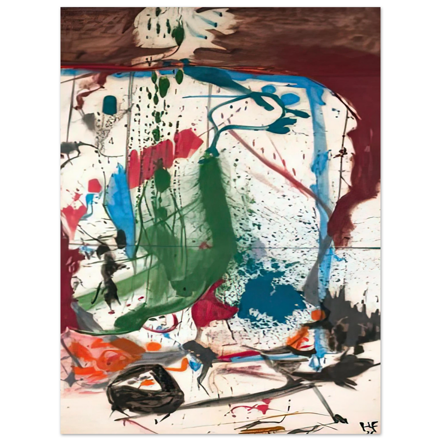 Helen Frankenthaler - Las Mayas, 1958- Wall Art - 21x29.7 cm / 8x12" - Fine Art Poster - -