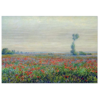 Poppy Field - claude monet Brushed Aluminum Print - 70x100 cm / 28x40 inches | claude monet Aluminum Print | claude monet Prints