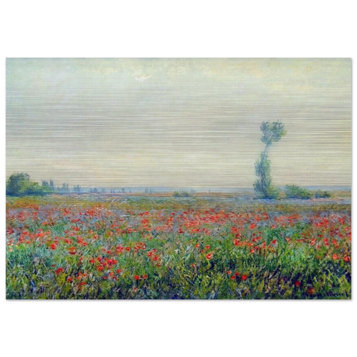 Poppy Field - claude monet Brushed Aluminum Print - 70x100 cm / 28x40 inches | claude monet Aluminum Print | claude monet Prints
