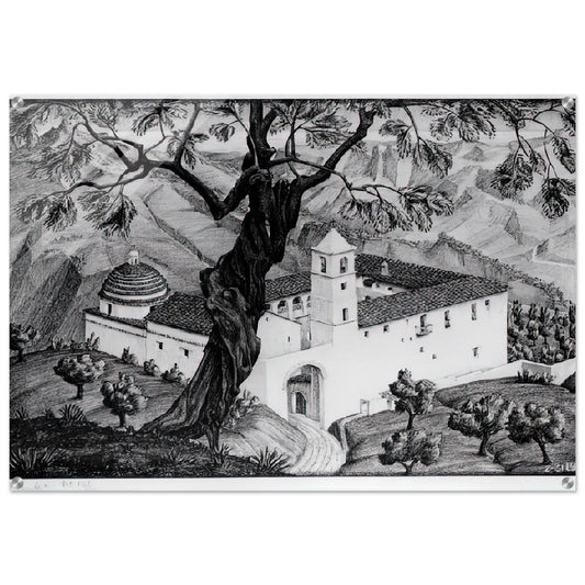 CLOISTER NEAR ROCCA IMPERIALE CALABRIA - MC Escher Acrylic Print - 70x100 cm / 28x40″ inches | Maurits Cornelis Escher Prints