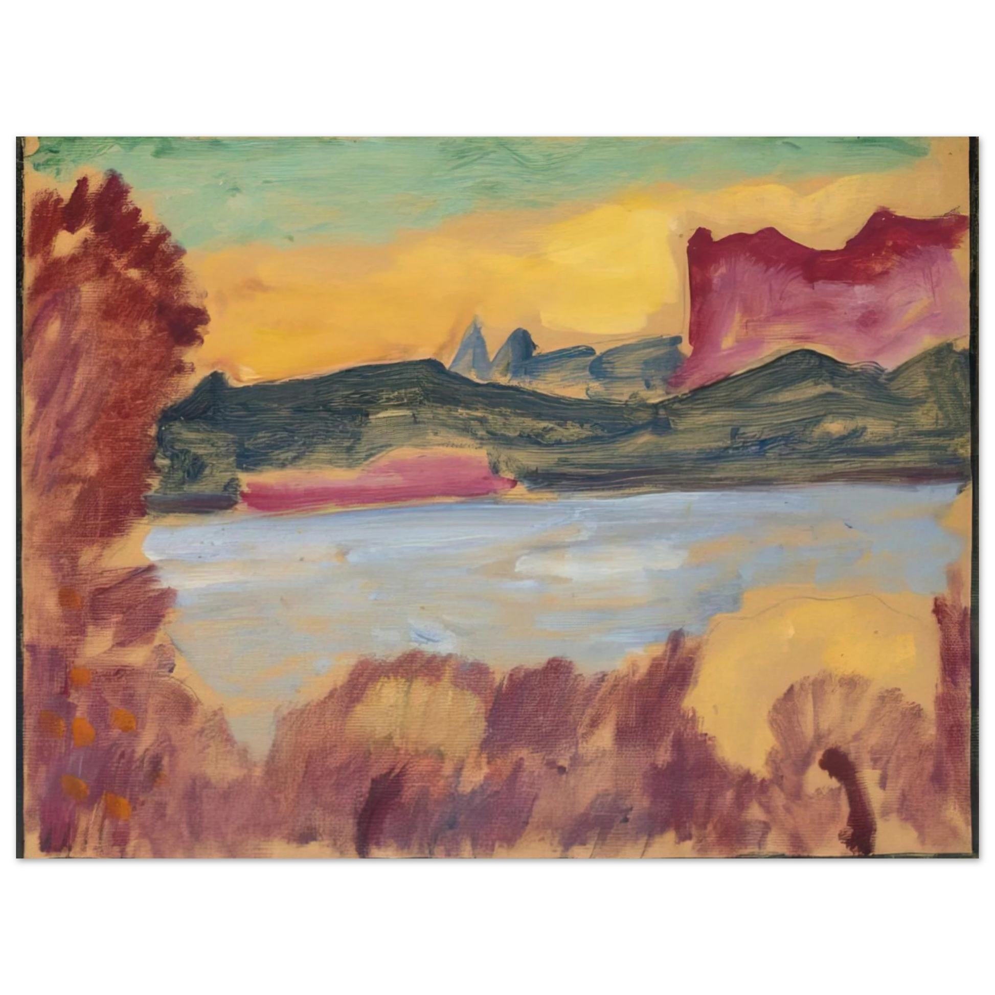 Alexej von Jawlensky - LANDSCHAFT GENFER SEE 1915 Fine Art Poster - Default Title
