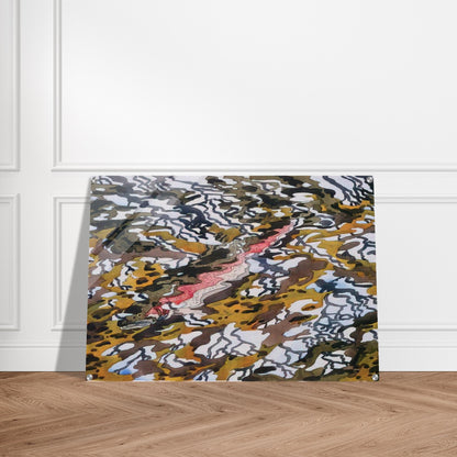 Trout and Reflected Tree - 1985 - Neil Welliver Acrylic Print - 70x100 cm / 28x40″ inches | Neil Welliver Wall Art | Neil Welliver Prints