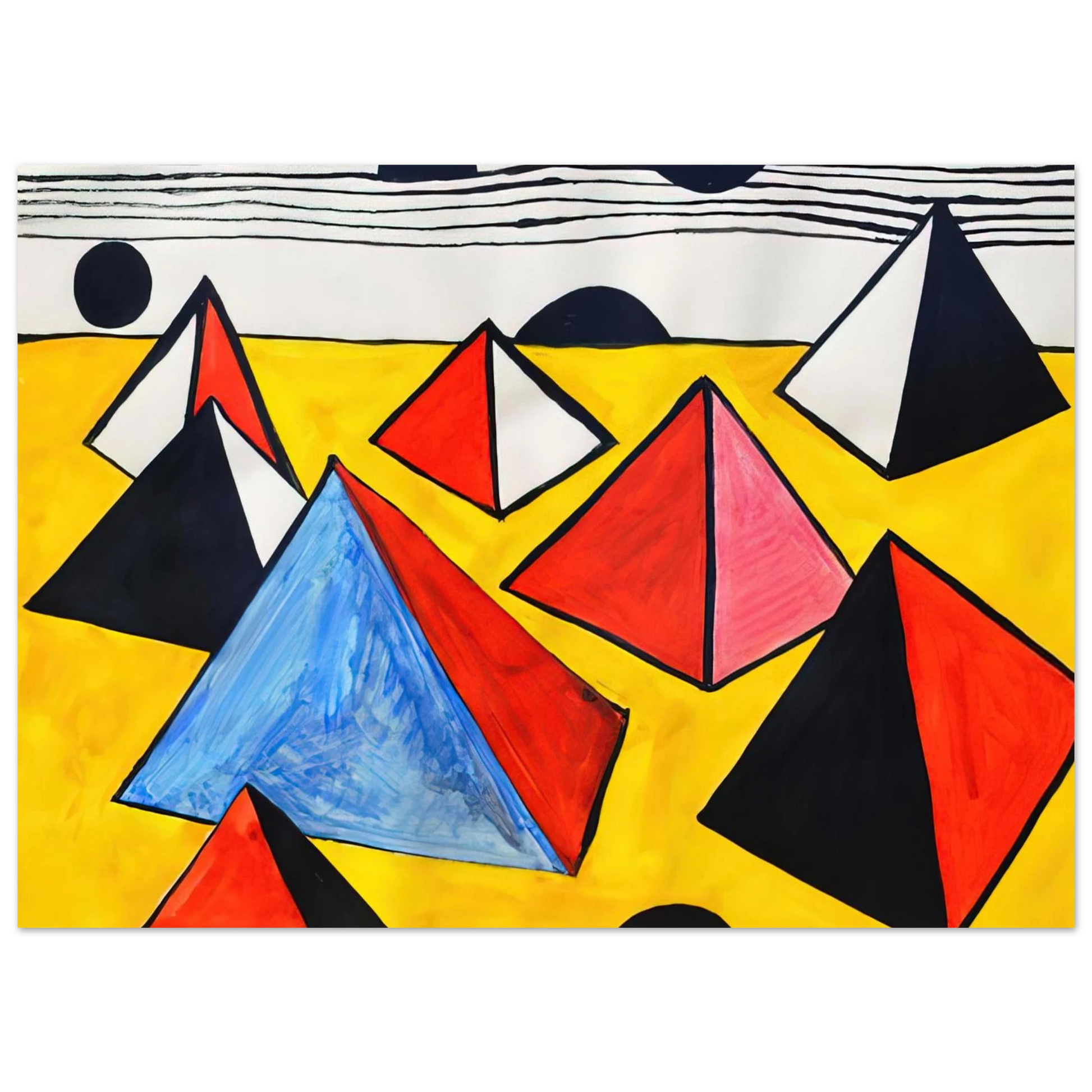 Alexander Calder - PYRAMIDS 1975 Fine Art Poster - 40x60 cm / 16x24 inches