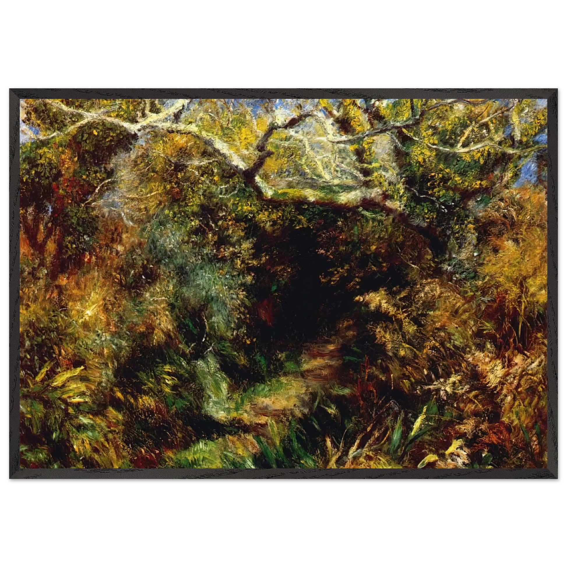 Mediterranean Landscape N2 - Pierre-Auguste Renoir Framed Art Print – Black Wooden Frame - Default Title - -Framed Art Print