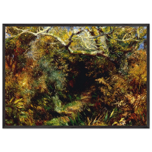 Mediterranean Landscape N2 - Pierre-Auguste Renoir 70x100 cm / 28x40 inches Framed Art Print – Black Wooden Frame