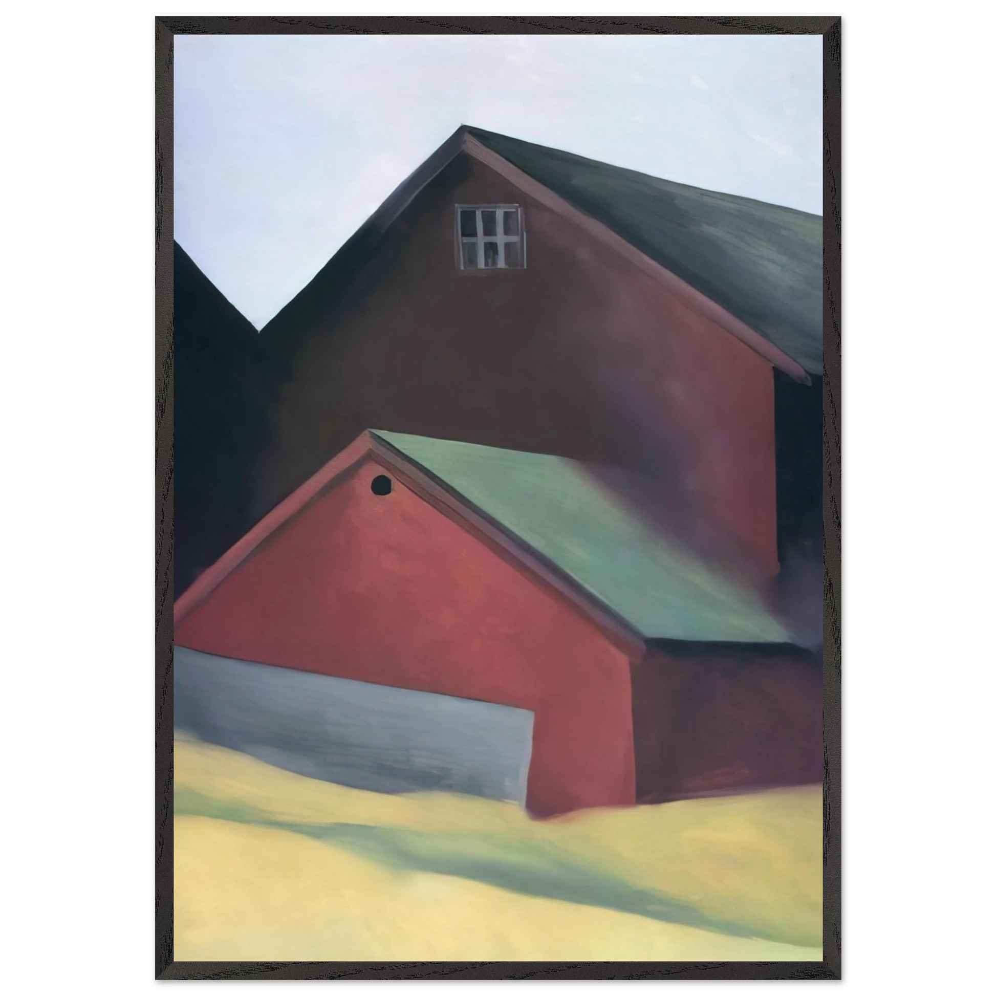 Ends Of Barns - Georgia OKeeffe 70x100 cm / 28x40 inches Framed Art Print – Black Wooden Frame