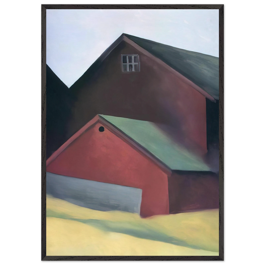 Ends Of Barns - Georgia OKeeffe 70x100 cm / 28x40 inches Framed Art Print – Black Wooden Frame