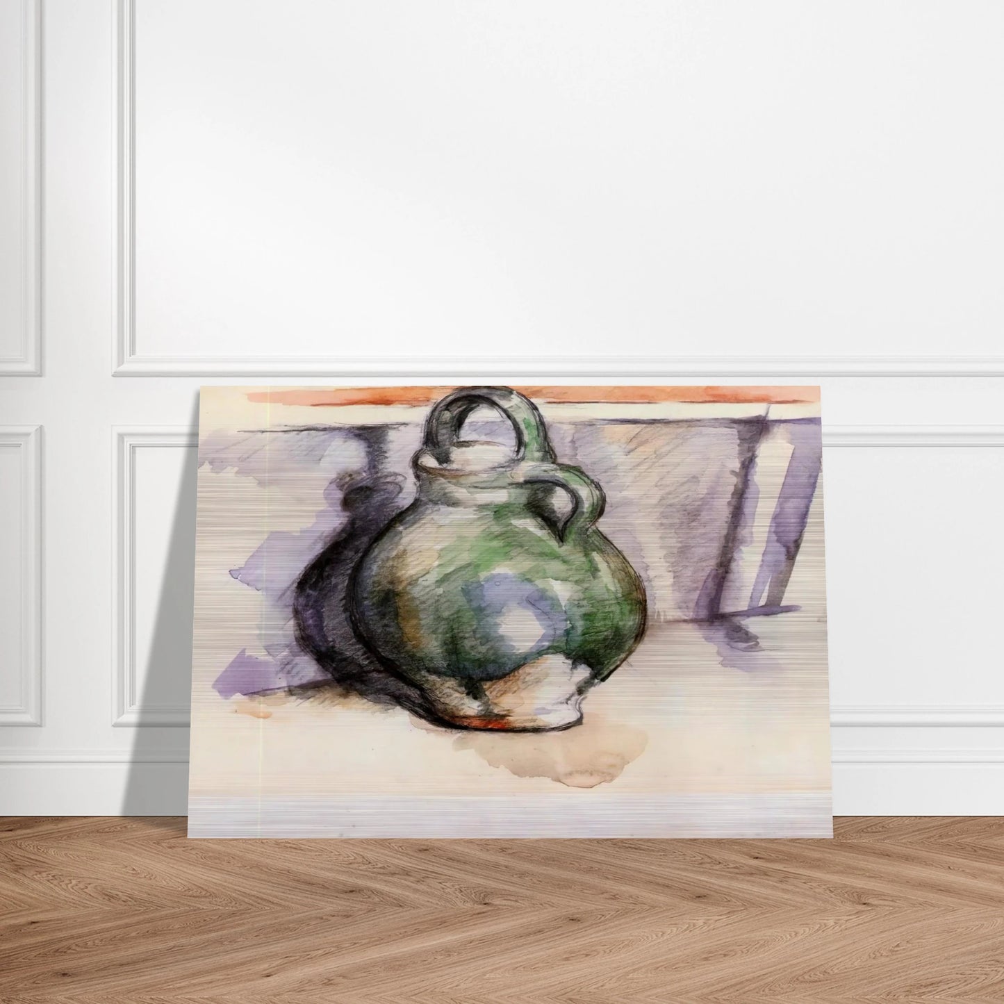 The Green Pitcher - Paul Cézanne Brushed Aluminum Print - 70x100 cm / 28x40 inches | Paul Cézanne Aluminum Print | Paul Cézanne Prints