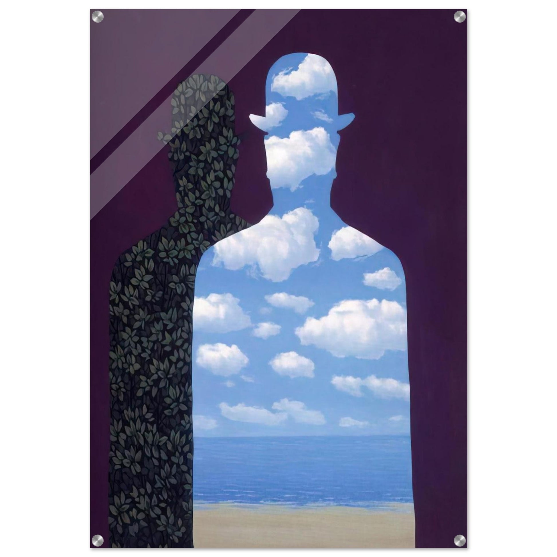 HIGH SOCIETY 1962 - Rene Magritte Acrylic Print - 70x100 cm / 28x40″ inches | Rene Magritte Wall Art | Rene Magritte Prints