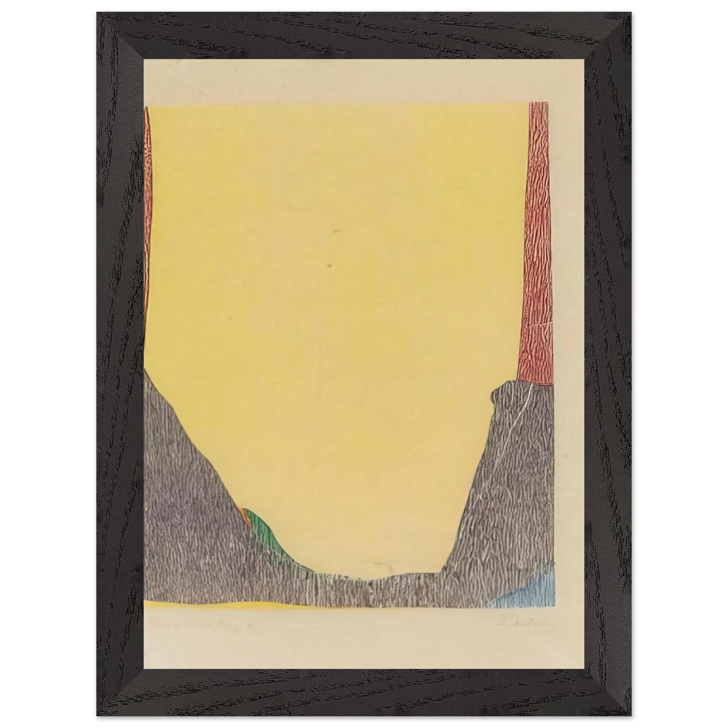 Helen Frankenthaler - East and Beyond - 1973 Wall art - 50x70 cm / 20x28 inches - Premium Wooden Framed Poster With Fine Art Paper - Black frame