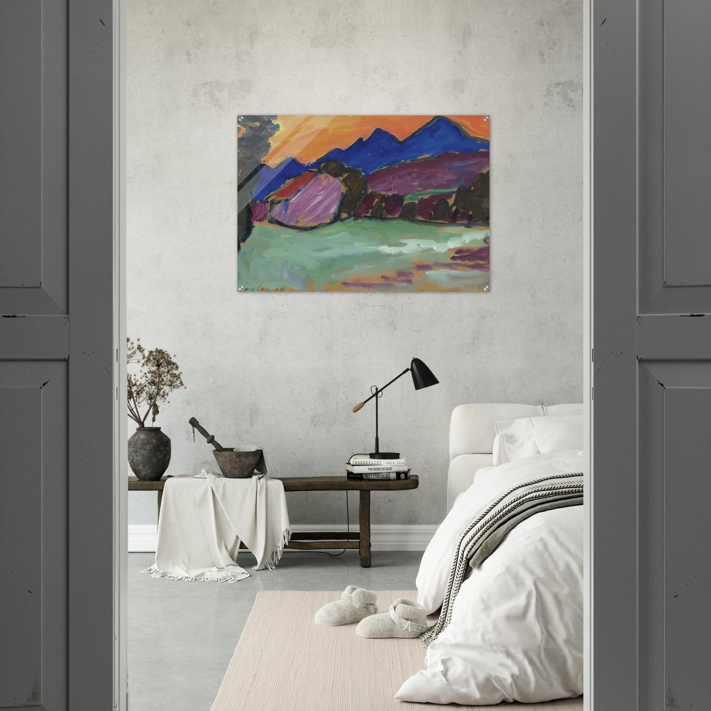 ROTER ABEND BLAUE BERGE 1910 - Alexej von Jawlensky Acrylic Print - 70x100 cm / 28x40″ inches | Alexej von Jawlensky Wall Art | Alexej von Jawlensky Prints