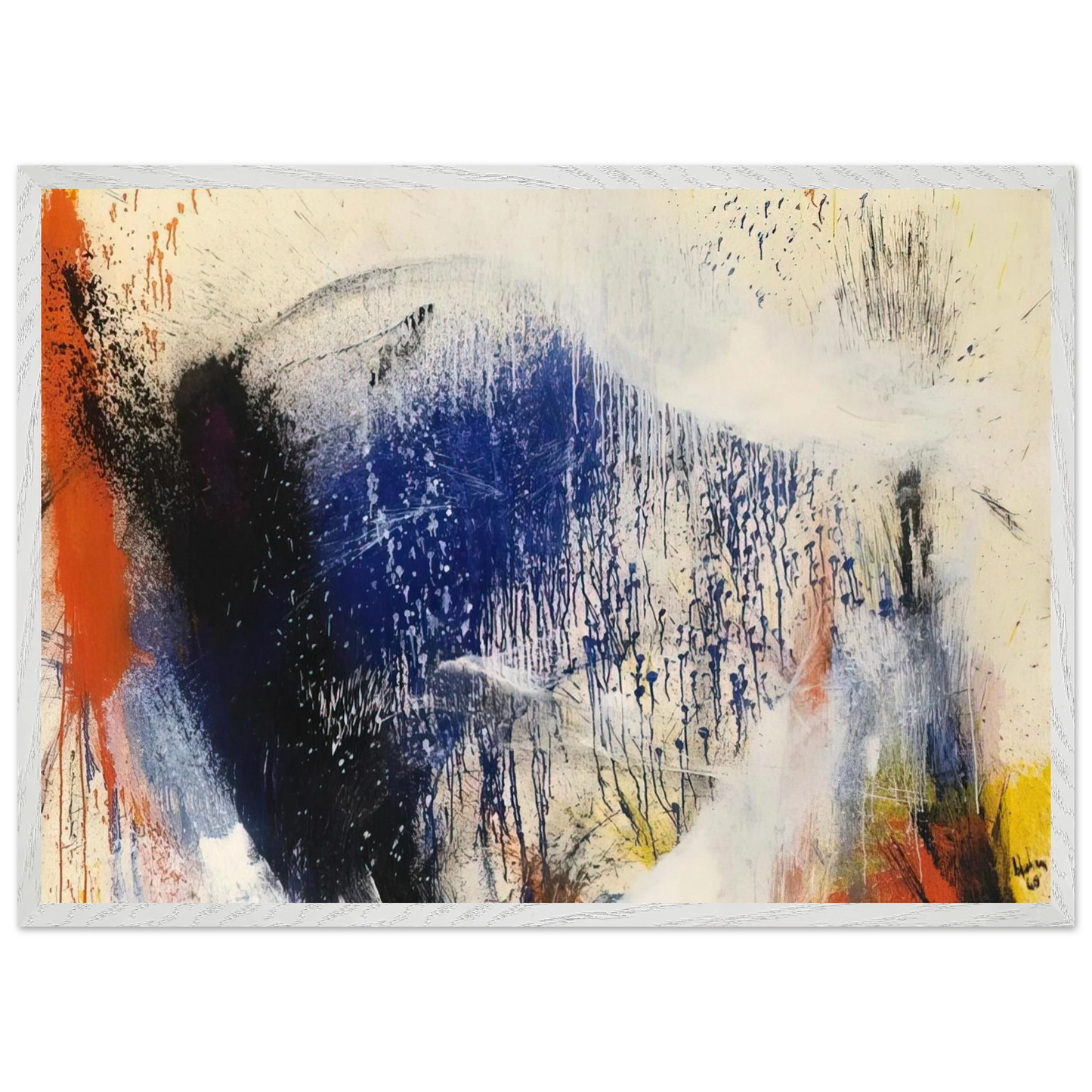 Helen Frankenthaler - Untitled - 1960 Wall art - A3 (29.7 x 42  cm) - Premium Wooden Framed Poster With Fine Art Paper - Wood frame
