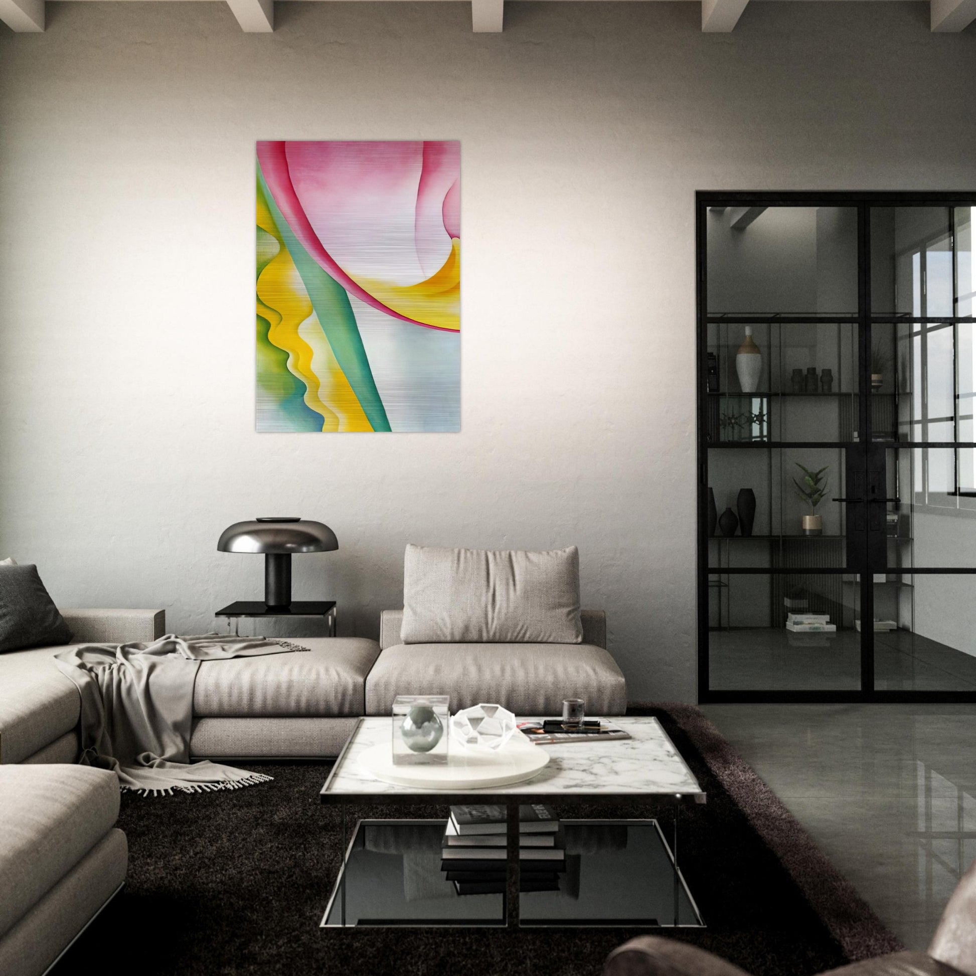 Abstraction No. 77  Tulip  - Georgia O'Keeffe Brushed Aluminum Print - 70x100 cm / 28x40 inches | Georgia O'Keeffe Aluminum Print | Georgia O'Keeffe Prints