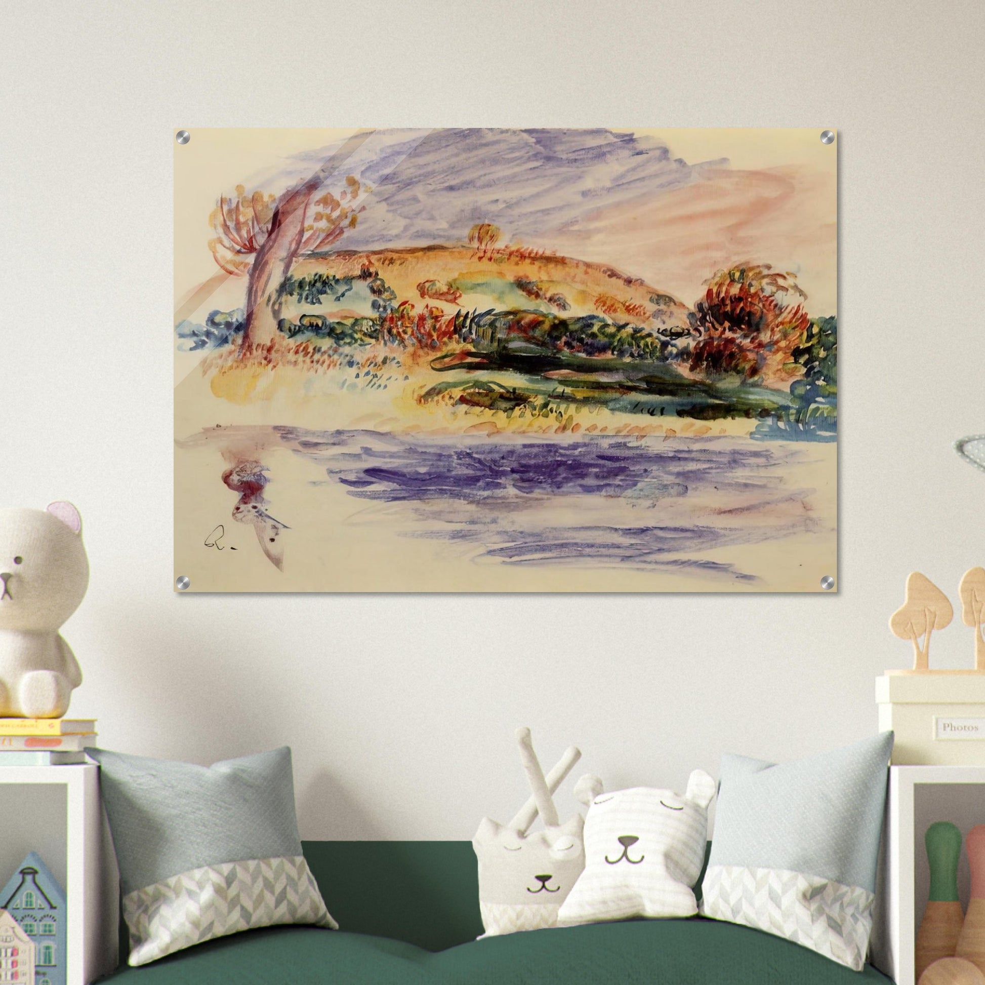 Landscape - Pierre-Auguste Renoir Acrylic Print - 70x100 cm / 28x40″ inches