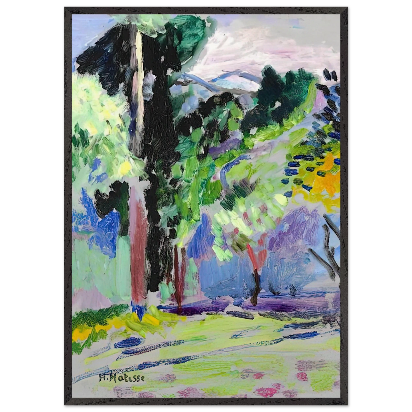 PAYSAGE A COLLIOURE 1905 - Henri Matisse Framed Art Print – Black Wooden Frame - Default Title - -Framed Art Print