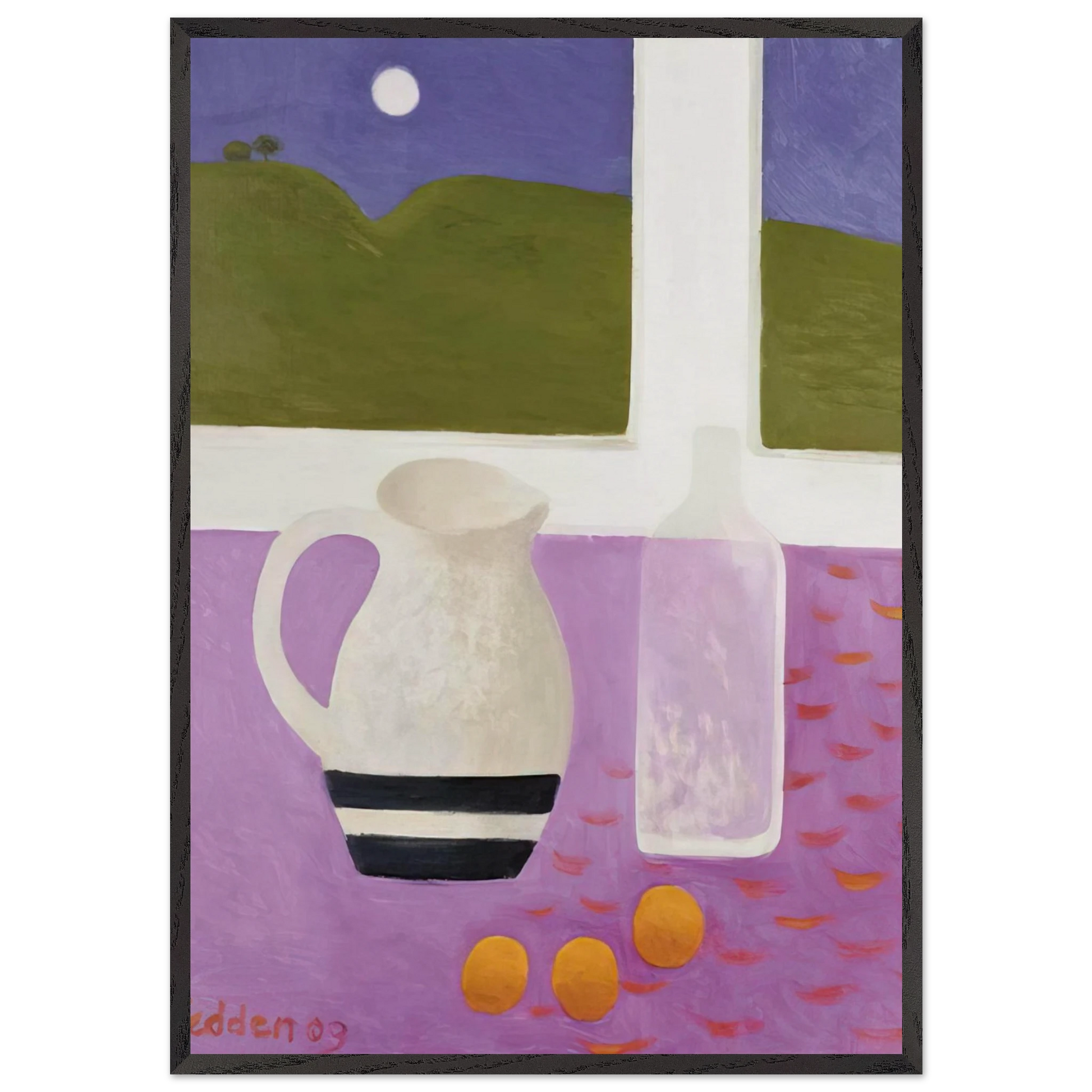The Moon - 2009 - Mary Fedden Framed Art Print – Black Wooden Frame - Default Title - -Framed Art Print