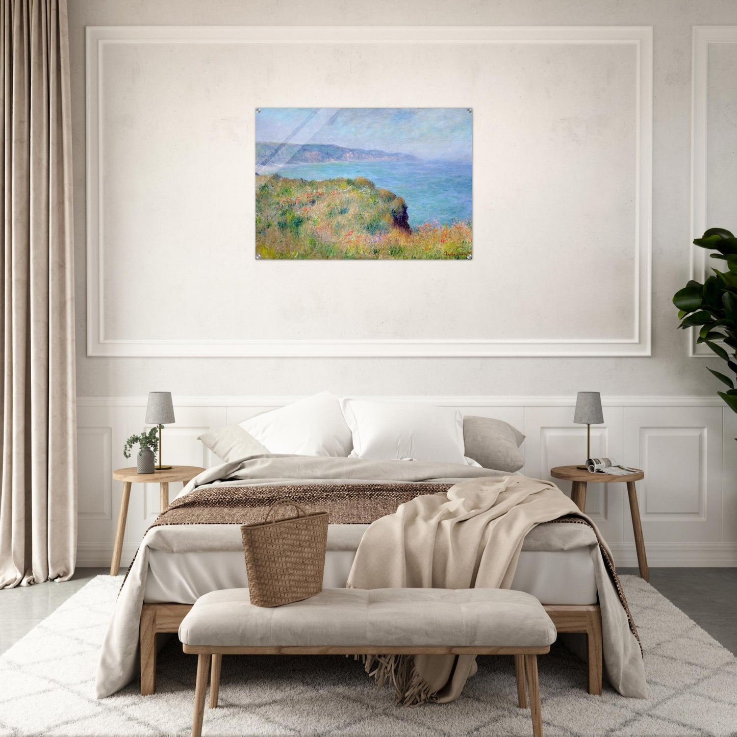 Cliff near Pourville - claude monet Acrylic Print - 70x100 cm / 28x40″ inches