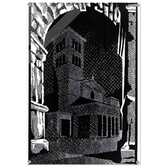 NOCTURNAL ROME 3 - MC Escher Acrylic Print - 70x100 cm / 28x40″ inches | Maurits Cornelis Escher Prints