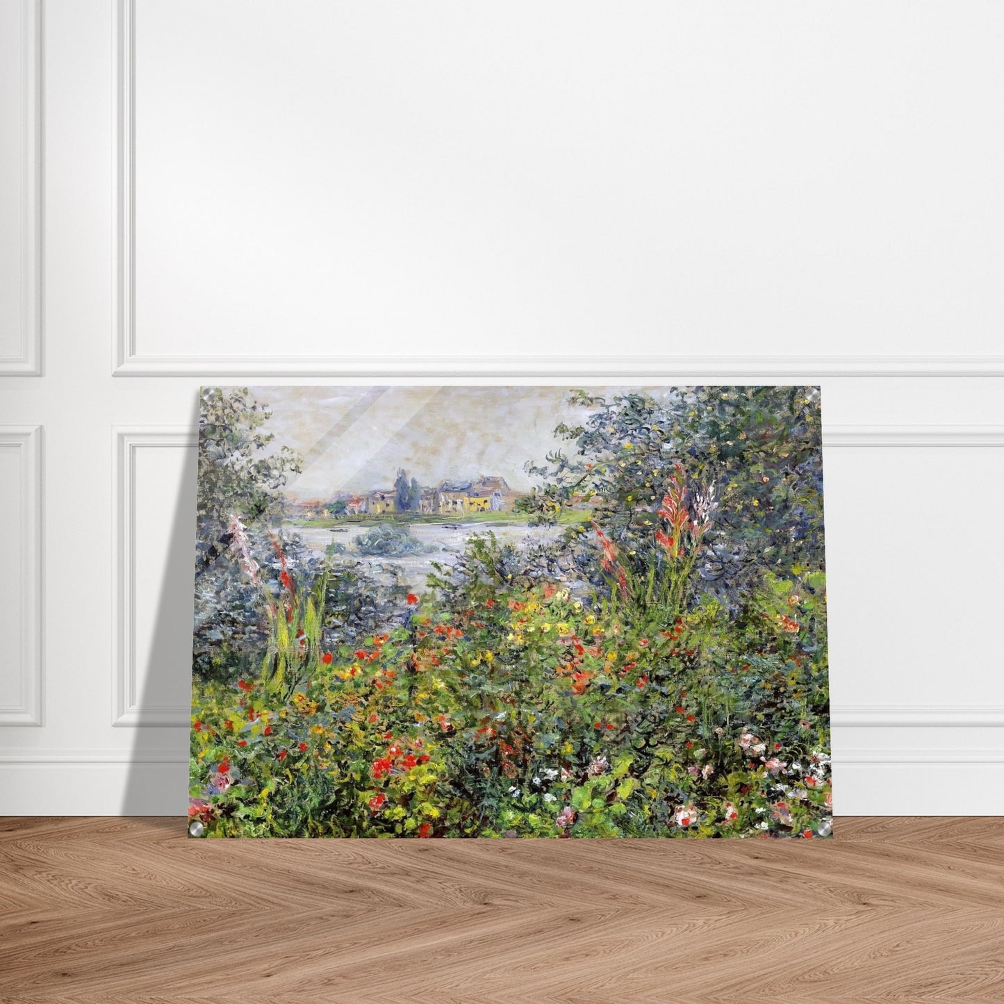 Flowers at Vetheuil - claude monet Acrylic Print - 70x100 cm / 28x40″ inches