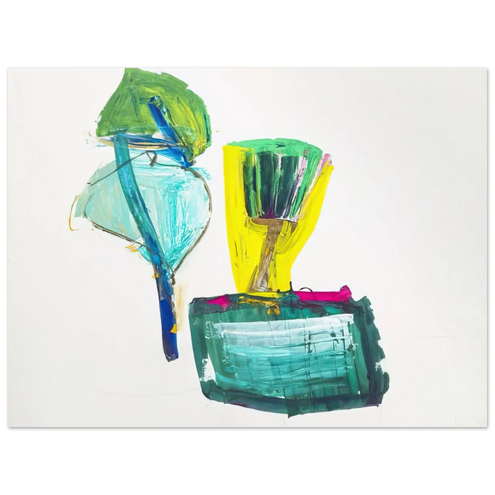 John Altoon - Untitled ABC with Yellow and Green - 1967  75x100 cm / 30x40inches Fine Art Poster