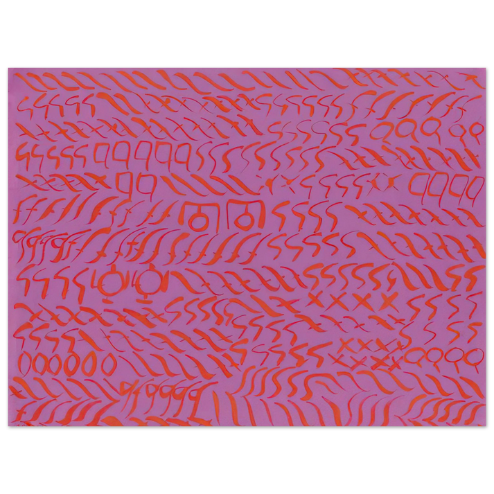 Carla Accardi - Viola Rosso - 1969  75x100 cm / 30x40inches Fine Art Poster