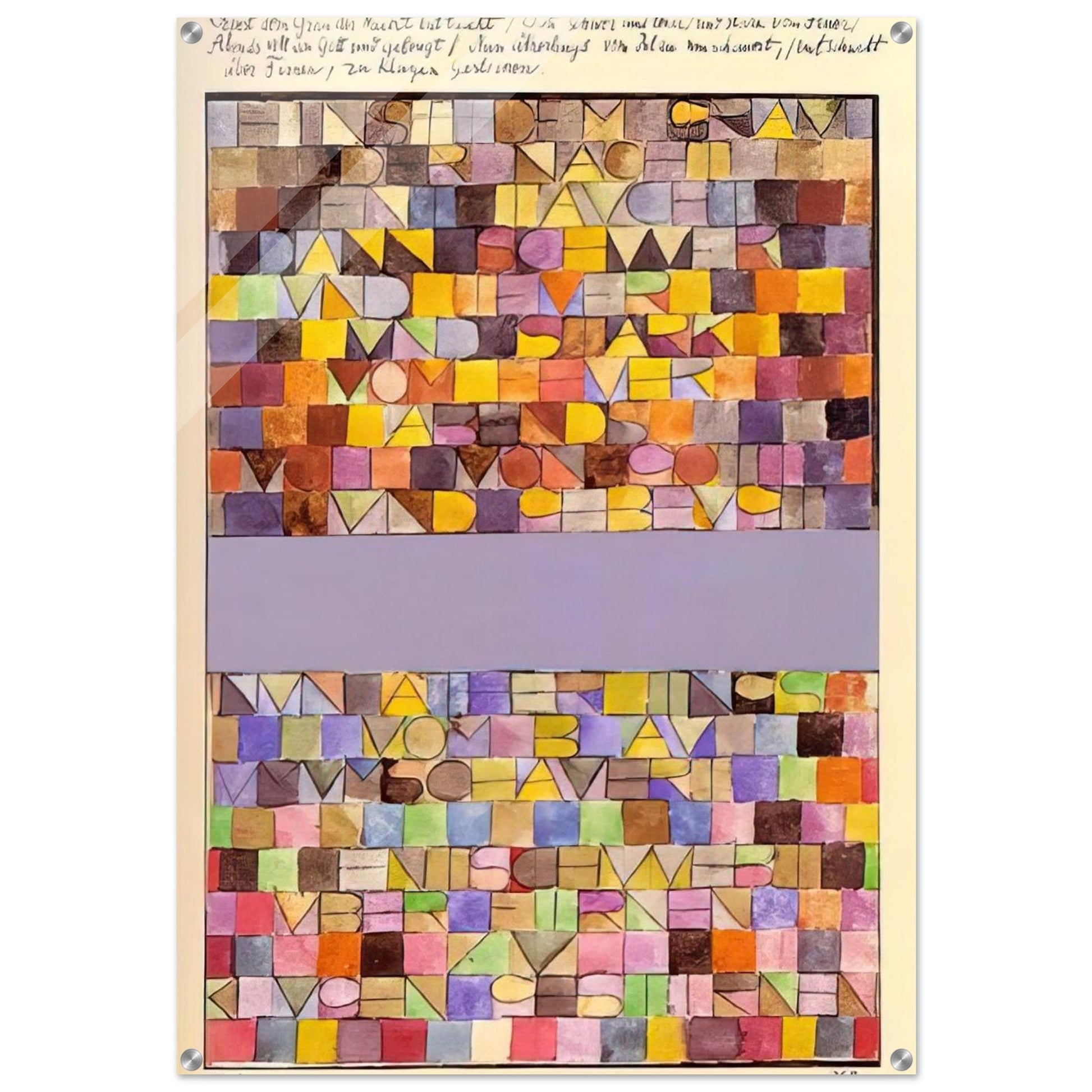 ONCE EMERGED FROM THE GRAY OF NIGHT 1918 - Paul Klee Acrylic Print - 70x100 cm / 28x40″ inches